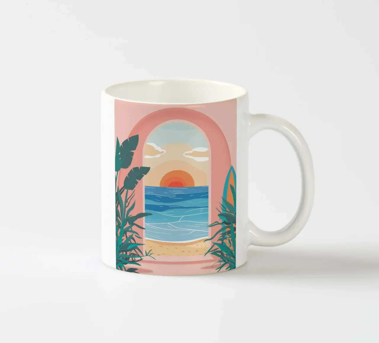 Vista ad arco sul paradiso tazza in ceramica da Flock Reverie
