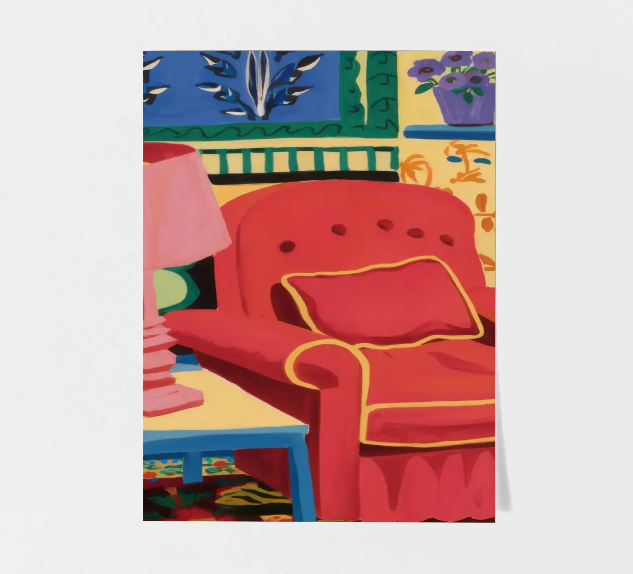 Maximalist Reading Chair sticker sheet by Flock Reverie