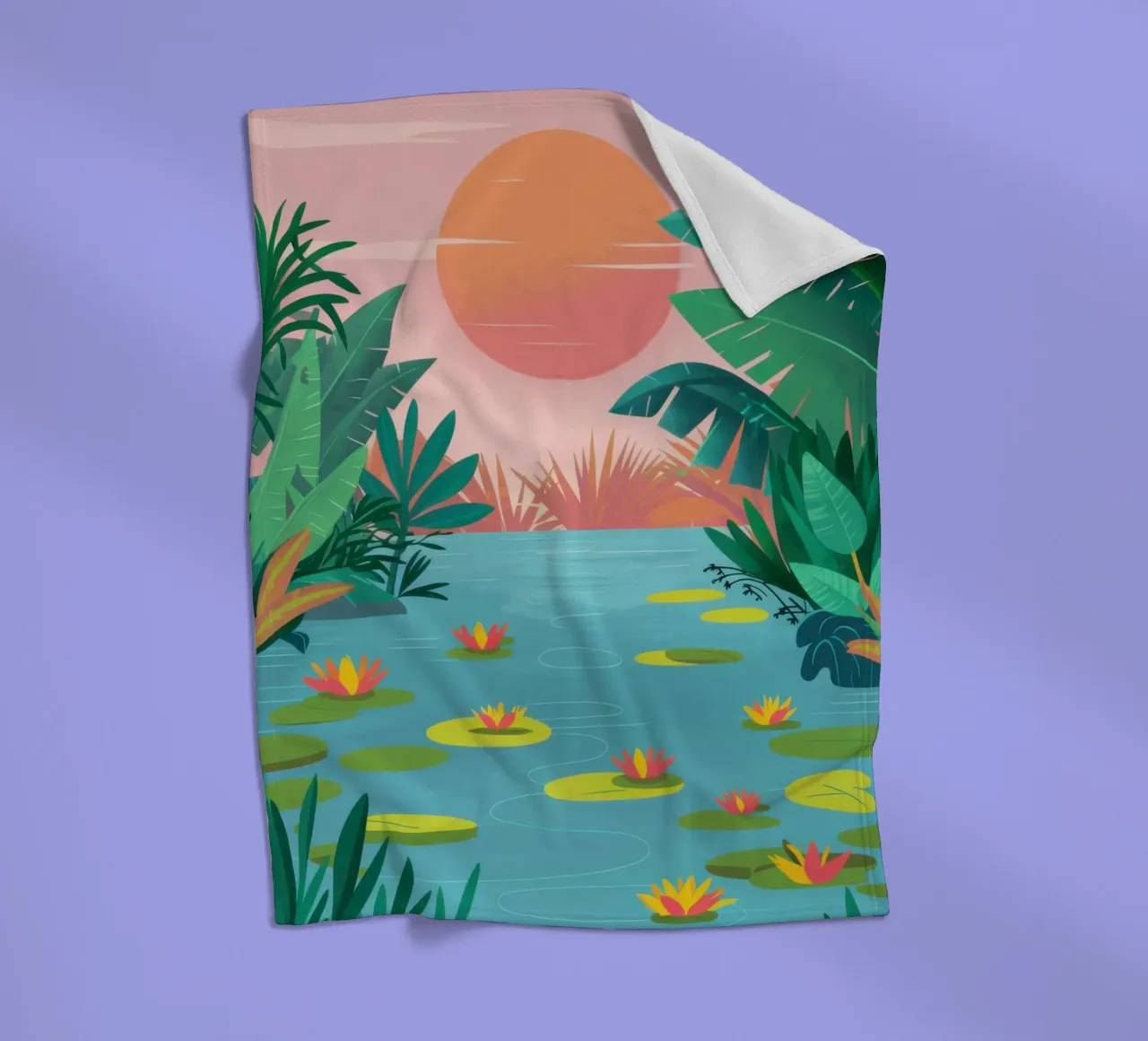 Fiume Jungle al tramonto coperta in pile da Prism Ritual