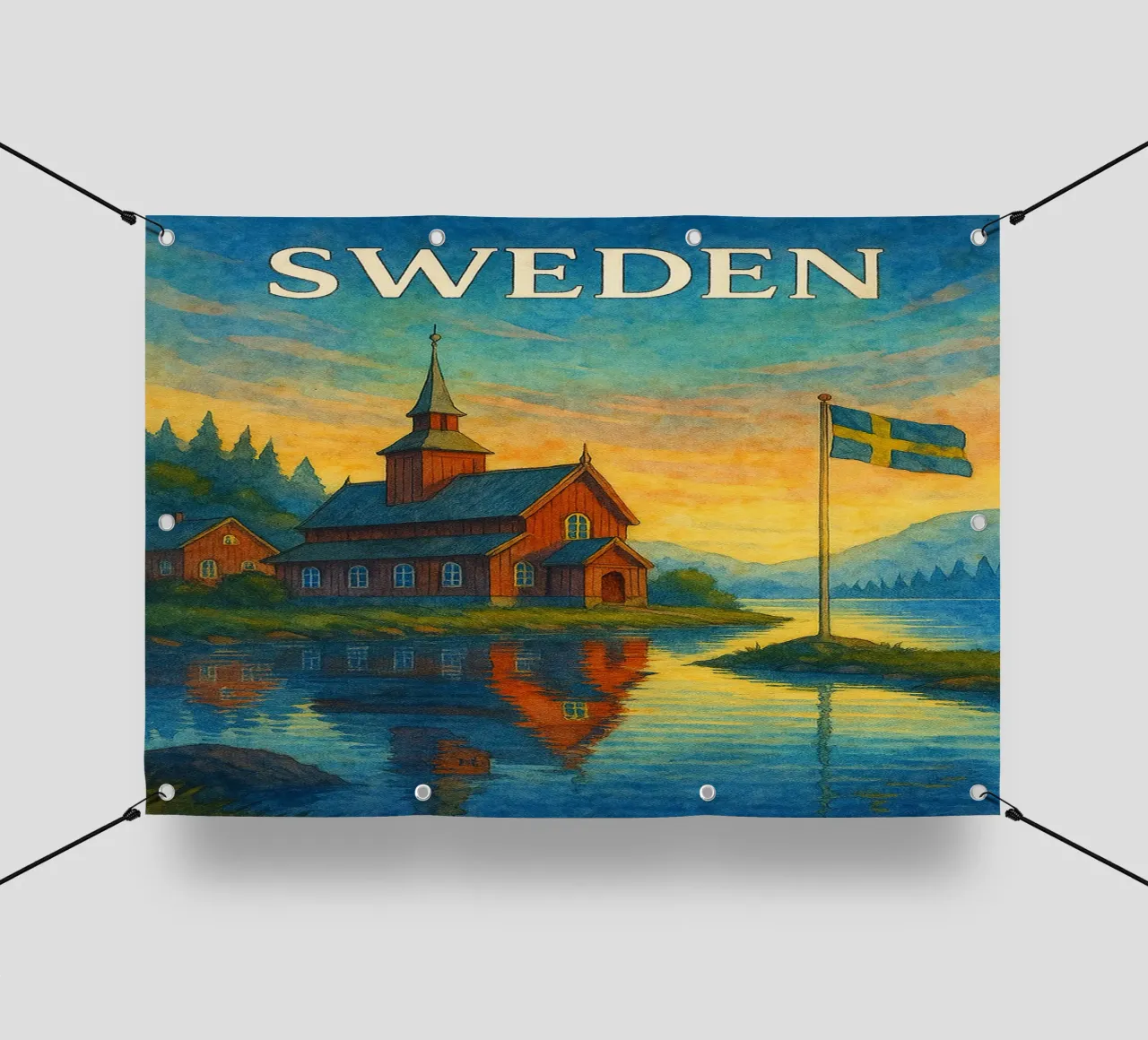 Svezia Pittura Immaginazione telo in pvc da Diamond