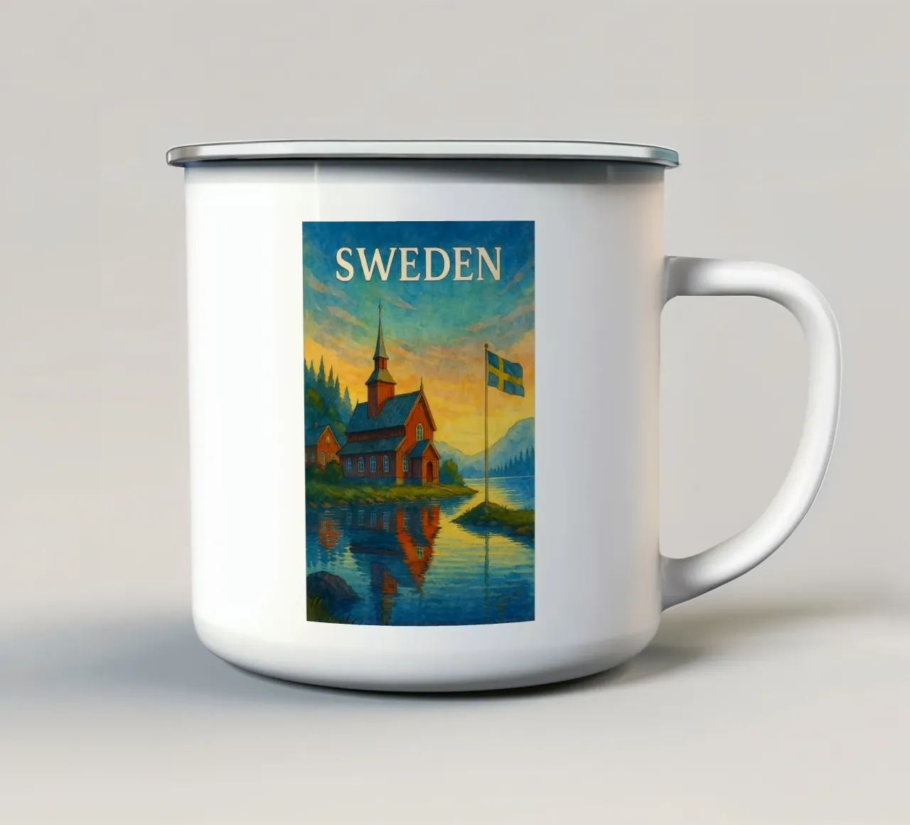 Svezia Pittura Immaginazione tazza in smalto da Diamond