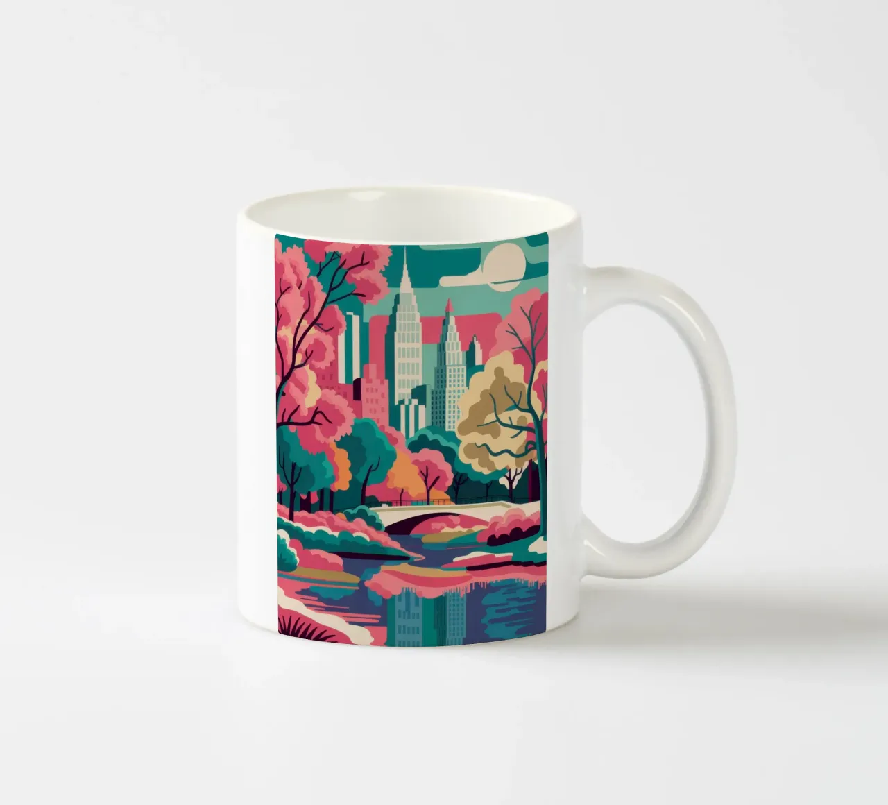 Paesaggio fluviale etereo tazza in ceramica da Veil Maya