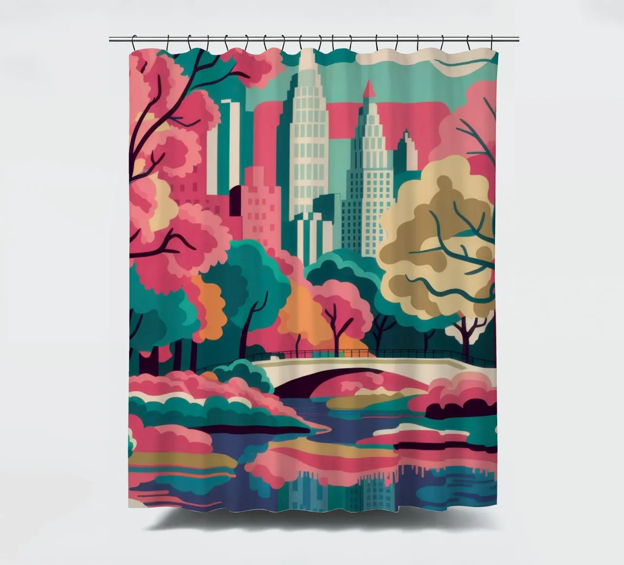 Ethereal River Landscape shower curtain by Veil Maya