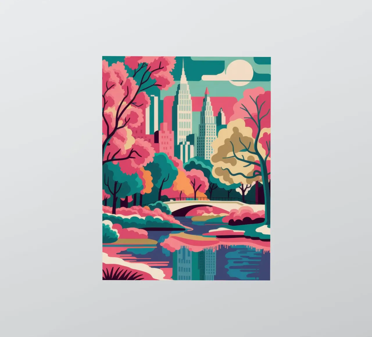 Ätherische Flusslandschaft Sticker von Veil Maya