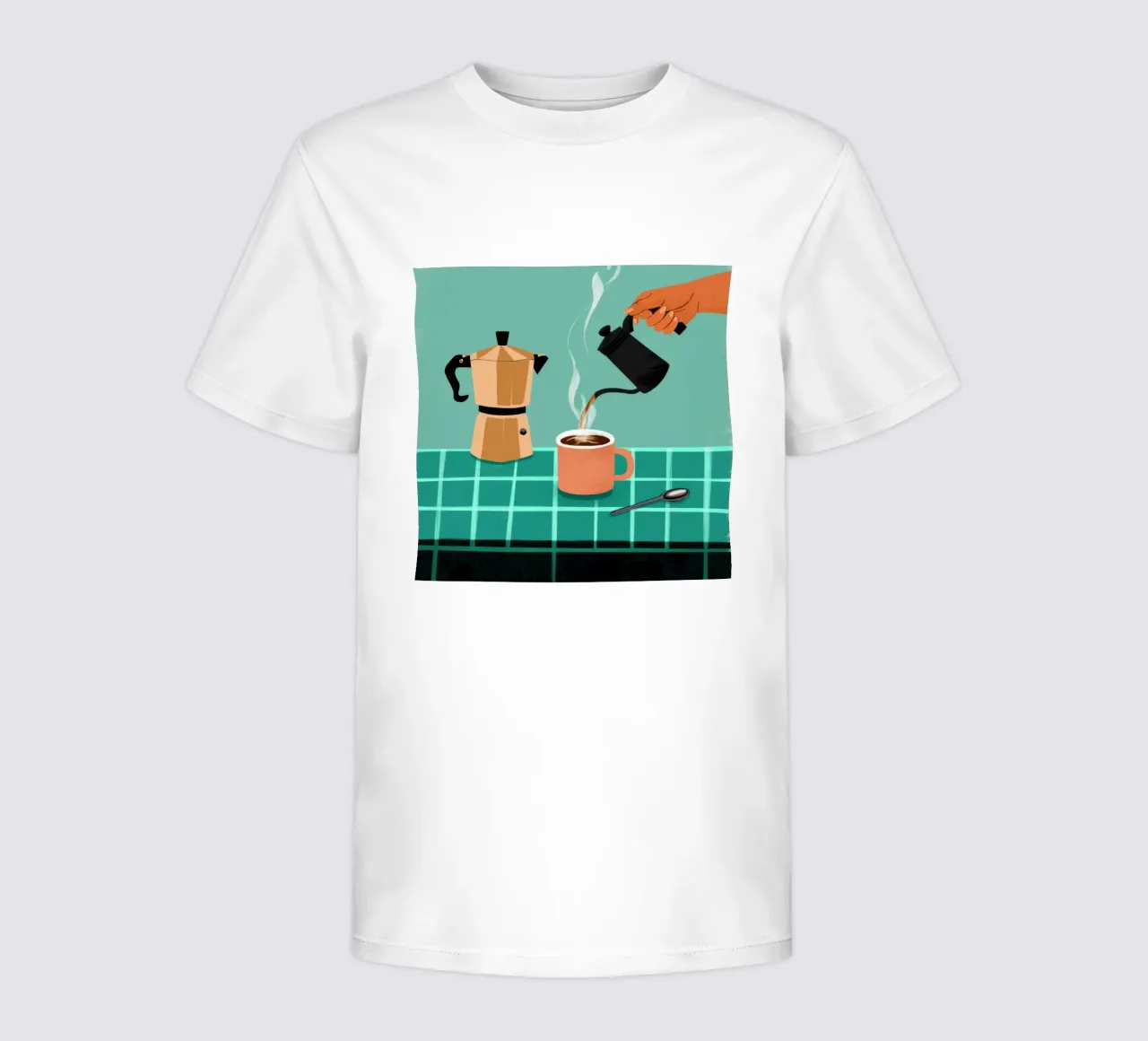 Momento Moka mattutino t-shirt bambini da Veil Maya