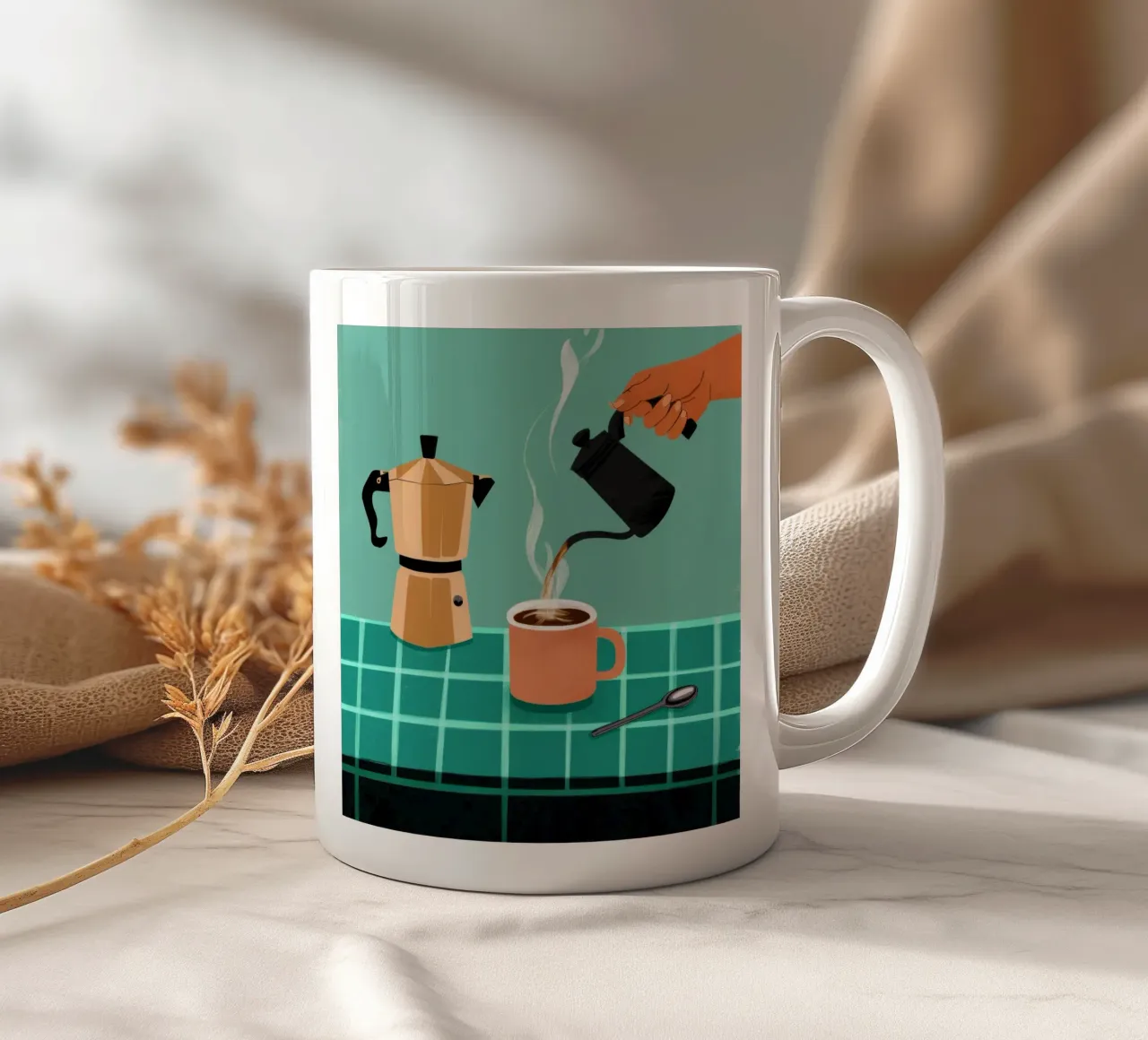 Momento Moka mattutino tazza in ceramica da Veil Maya