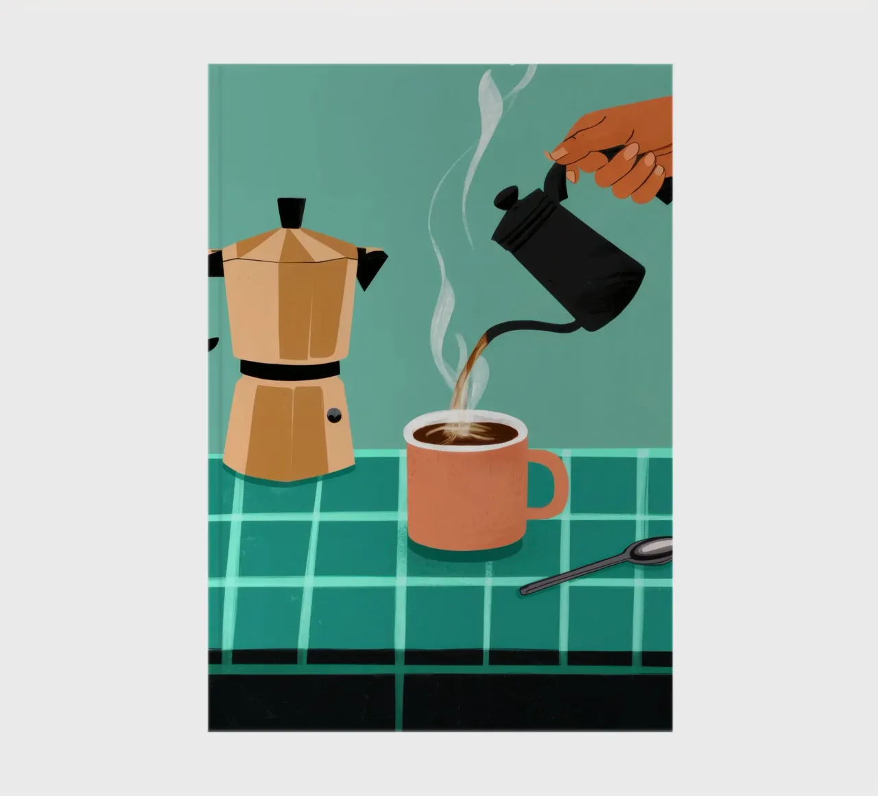 Morning Moka Moment notebook by Veil Maya