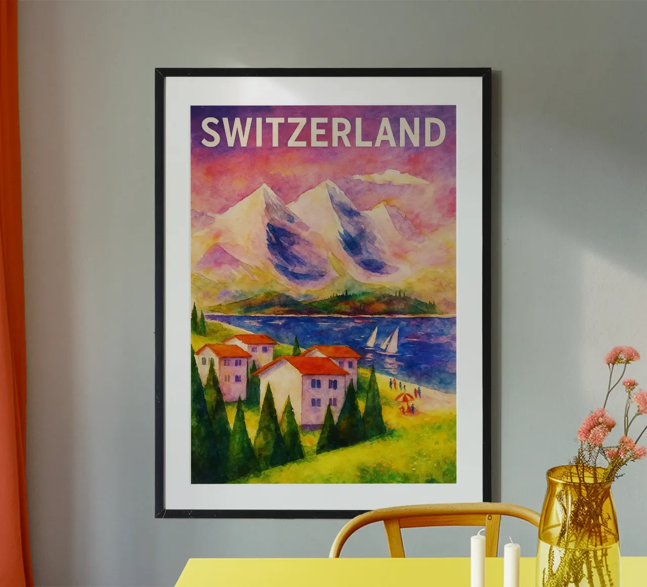 Schweiz Malerei Imagination Poster von Diamond