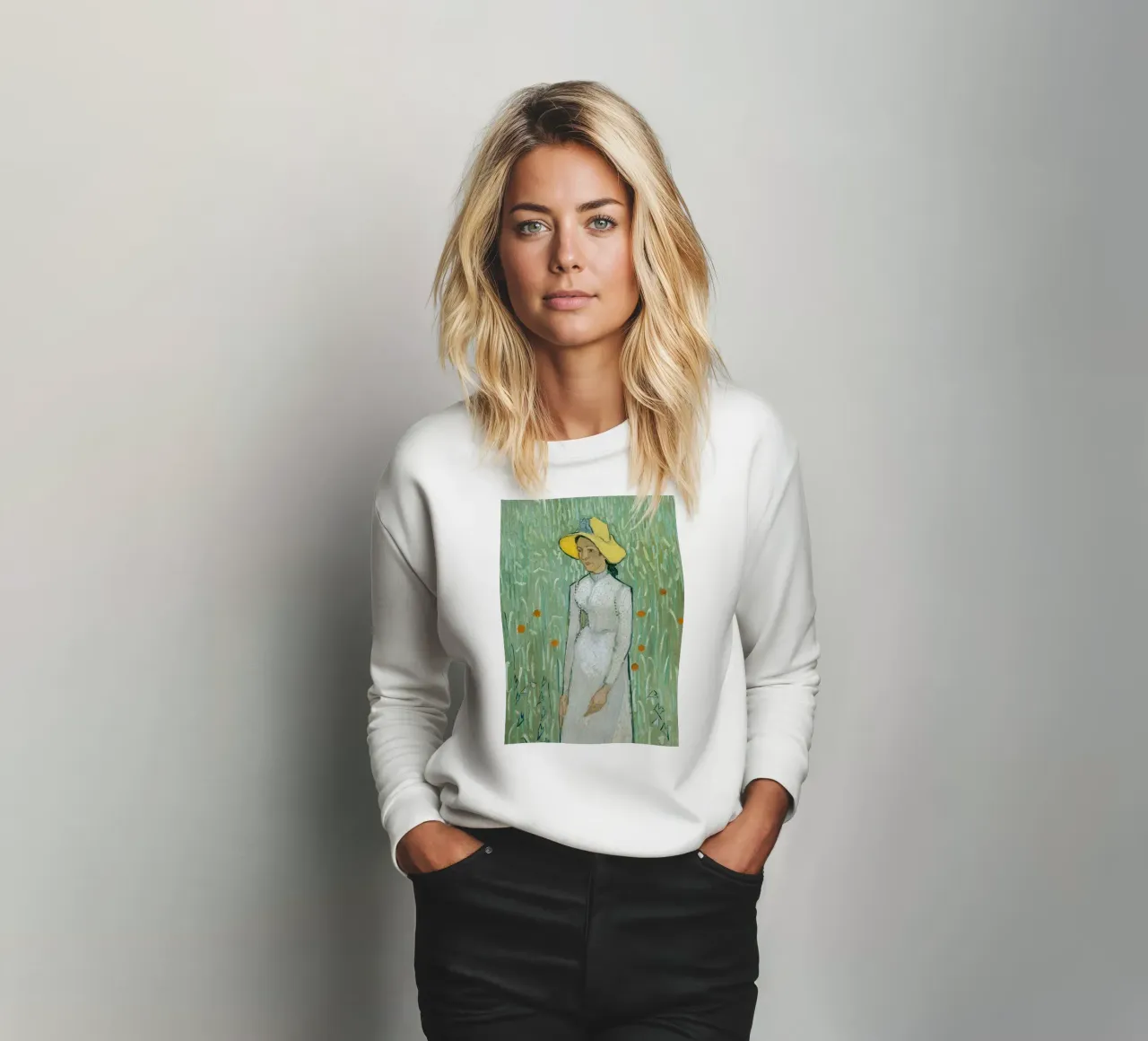 Ragazza in bianco felpa da ValerieArt