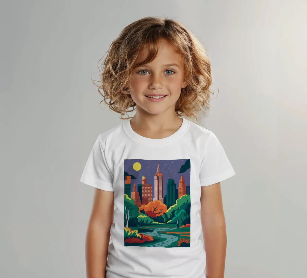 Central Park Autumn kids t-shirt by Veil Maya