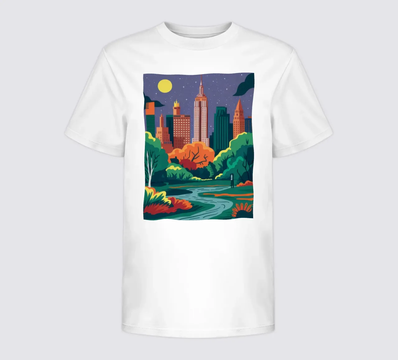 Central Park Autumn kids t-shirt by Veil Maya