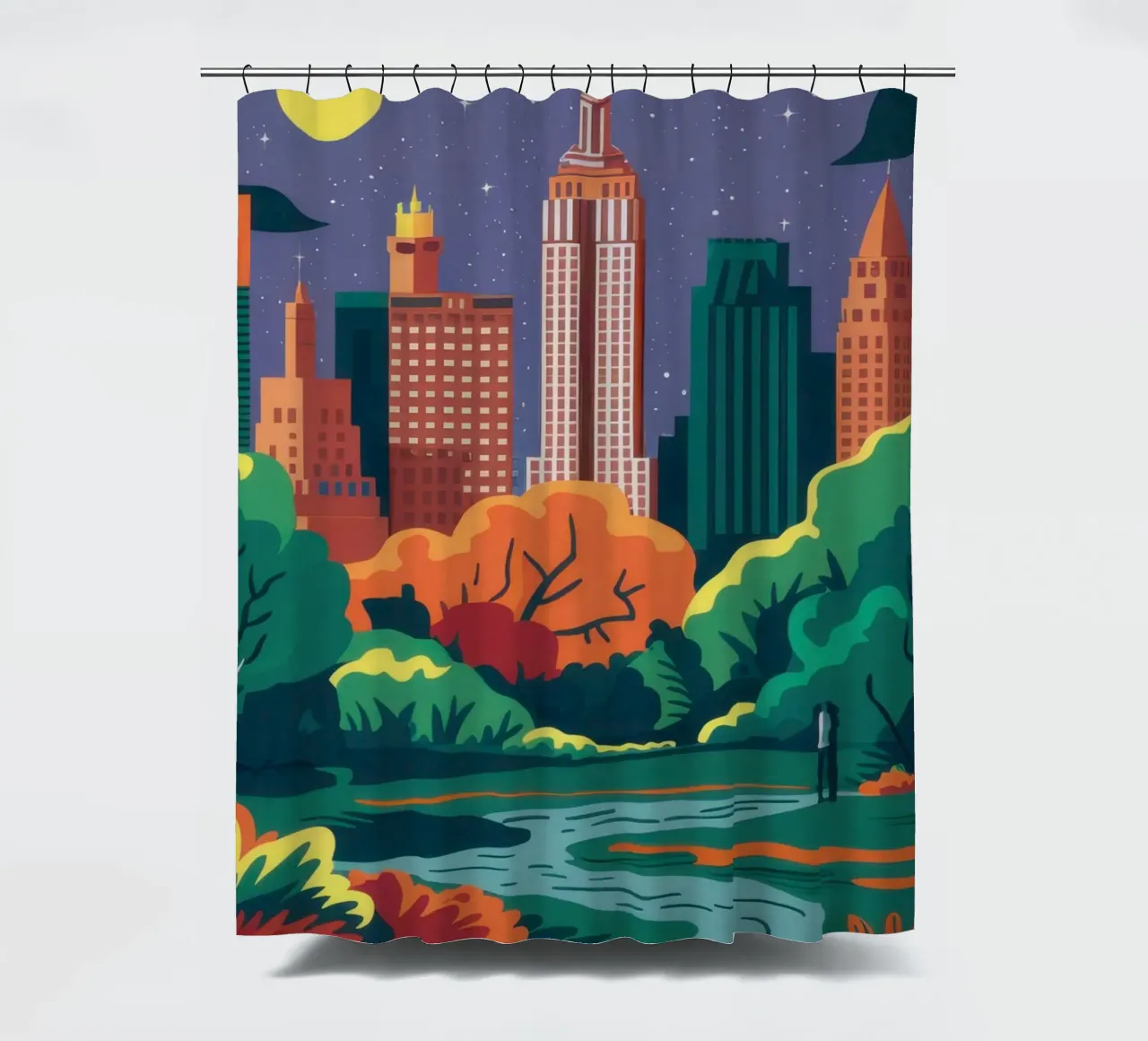 Central Park Autumn shower curtain by Veil Maya