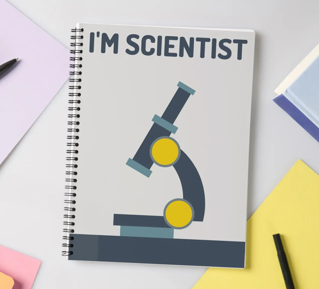 Microscope for dreamer spiral notebook by galihstudio