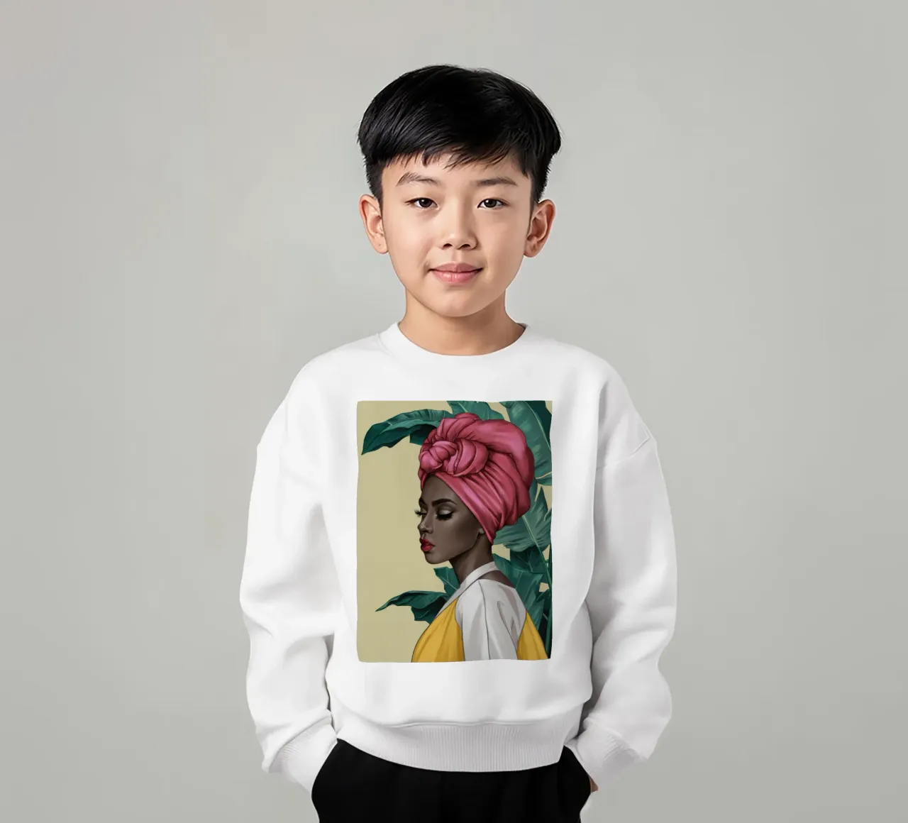 Grace in turbante rosa felpa bambino da Flock Reverie
