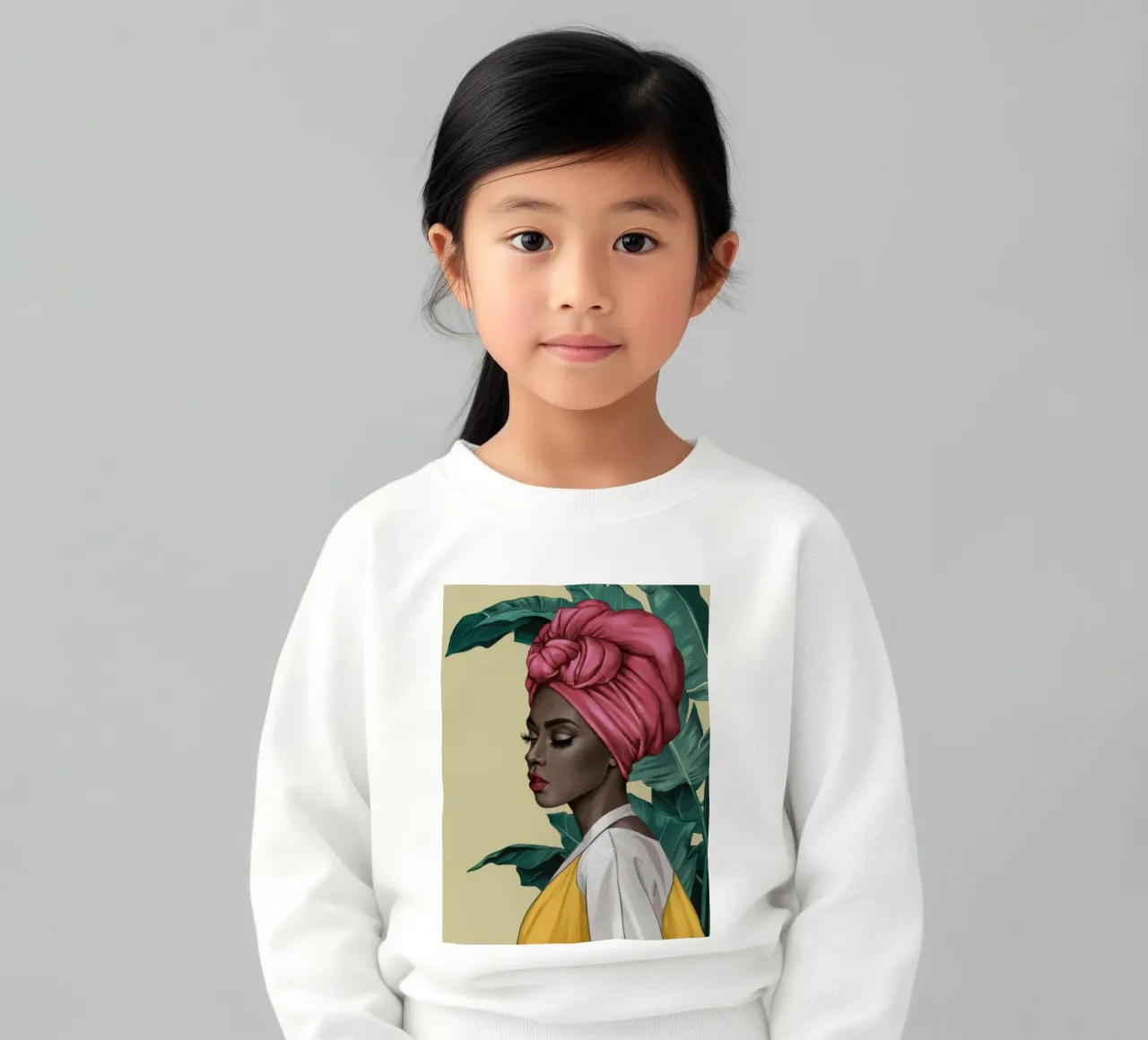 Grace in turbante rosa felpa bambino da Flock Reverie