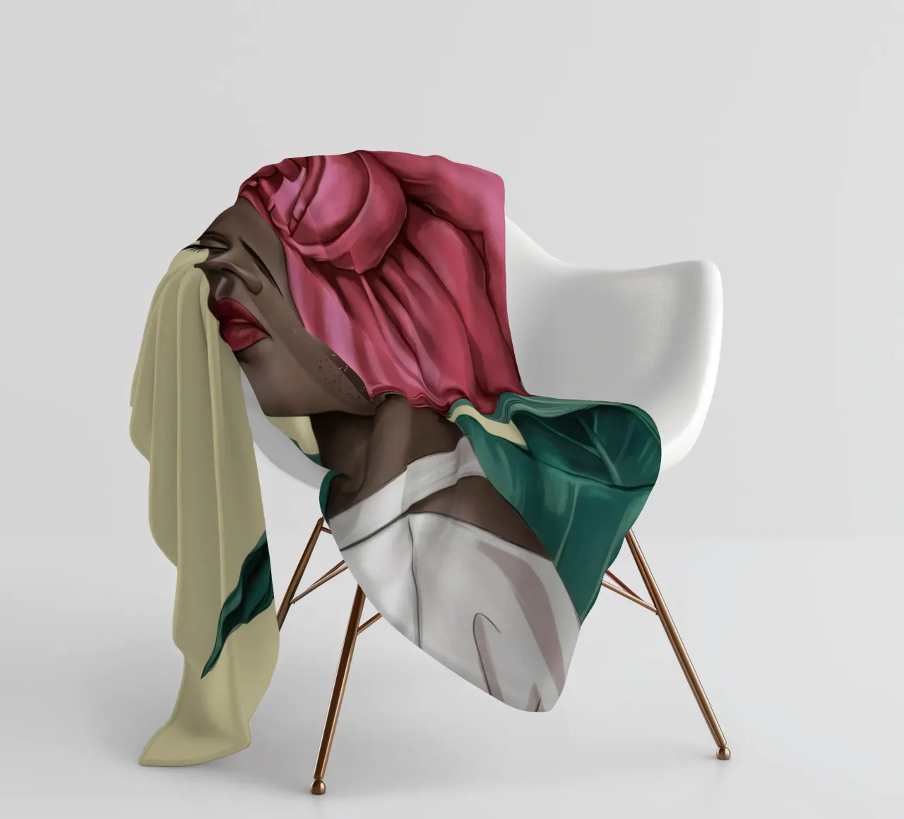 Grace in turbante rosa coperta in pile da Flock Reverie