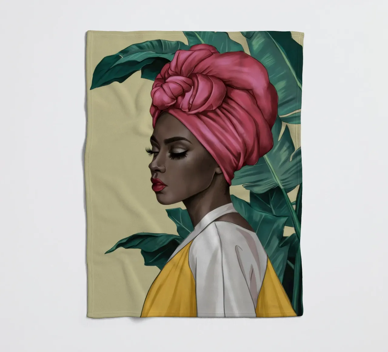 Grace in turbante rosa coperta in pile da Flock Reverie