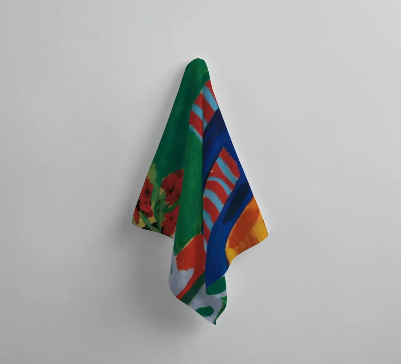 Ritratto colorblock sicuro di sé asciugamano da bagno da Veil Maya