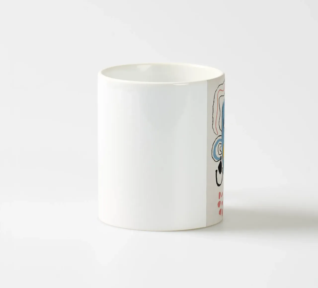Visione lineare azzurra tazza in ceramica da Veil Maya