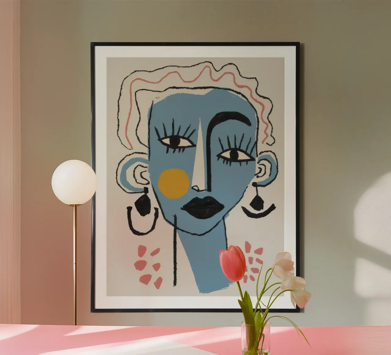 Visione lineare azzurra carta hahnemühle da Veil Maya