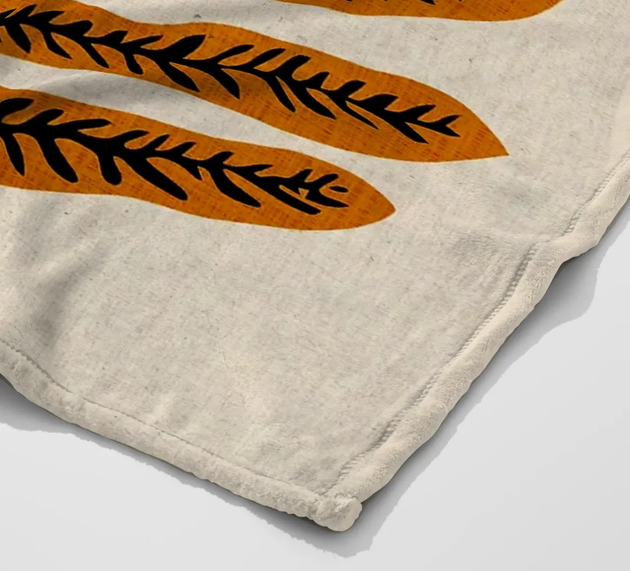 Foglia gialla retrò coperta in pile da VintageDesign