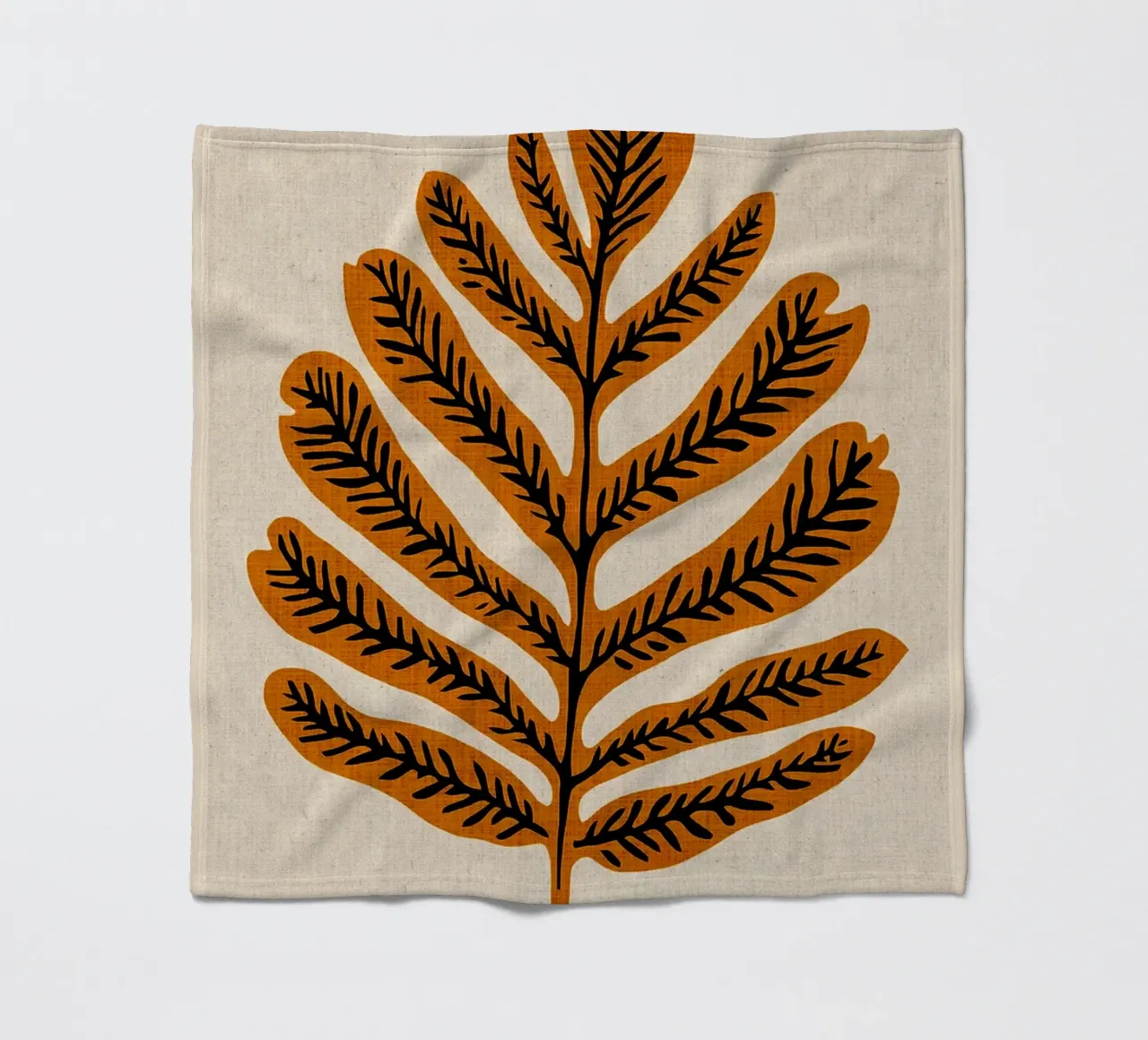 Foglia gialla retrò coperta in pile da VintageDesign