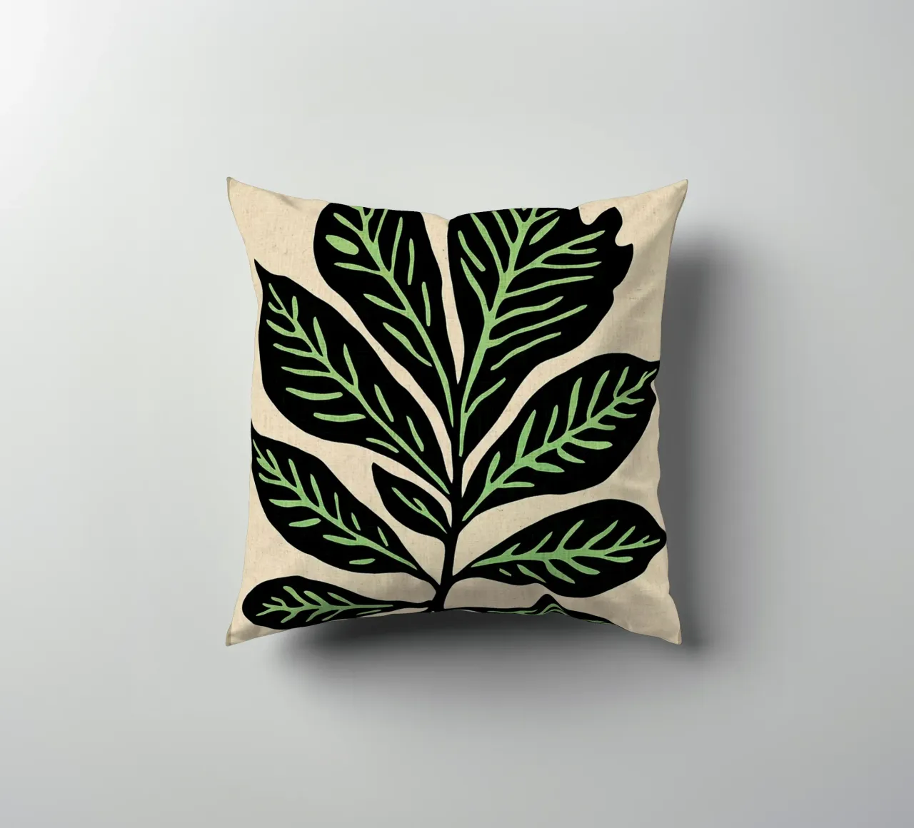 Stampa retrò a foglie cuscino da VintageDesign