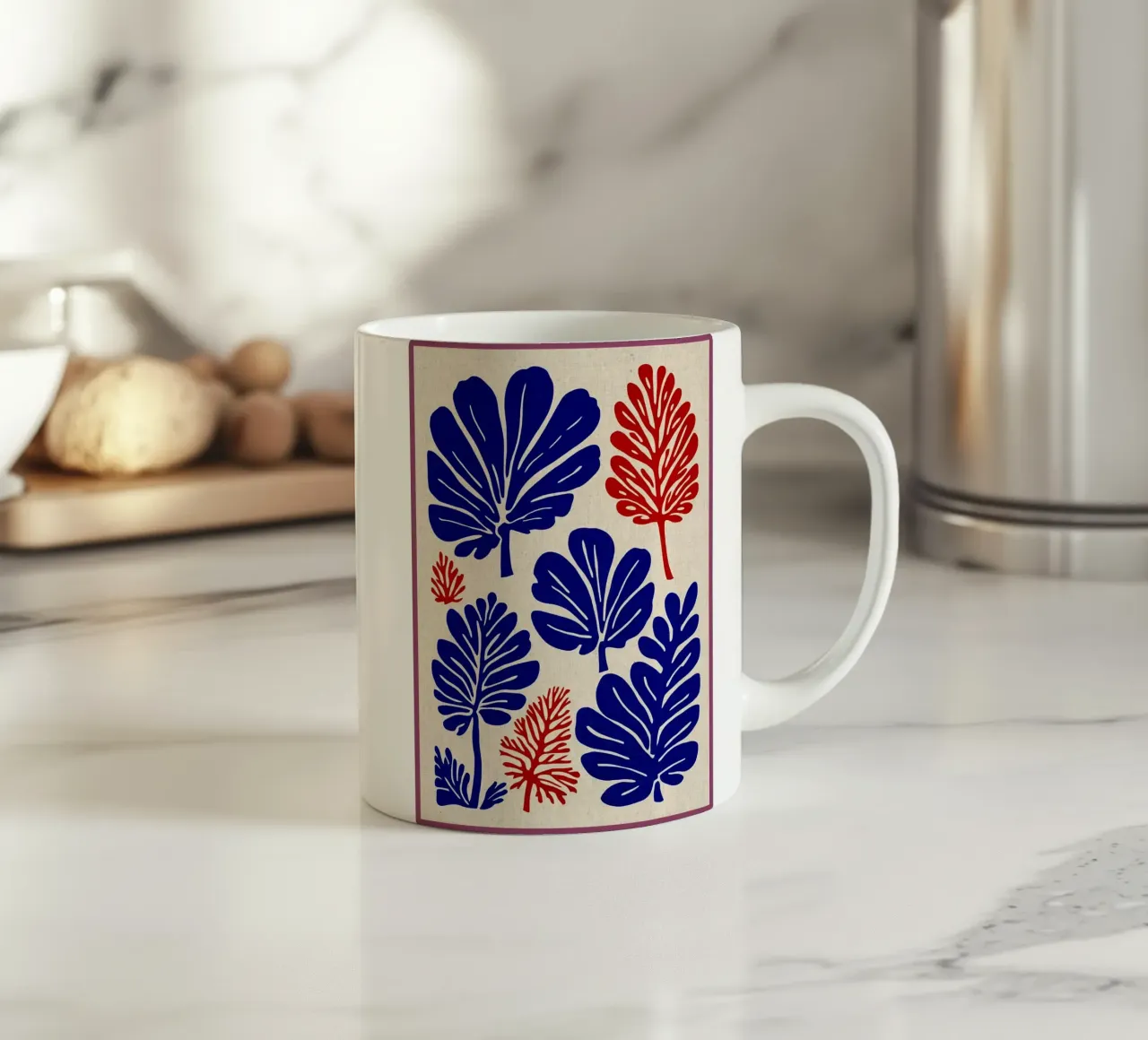 Foglie ritagliate retrò tazza in ceramica da VintageDesign