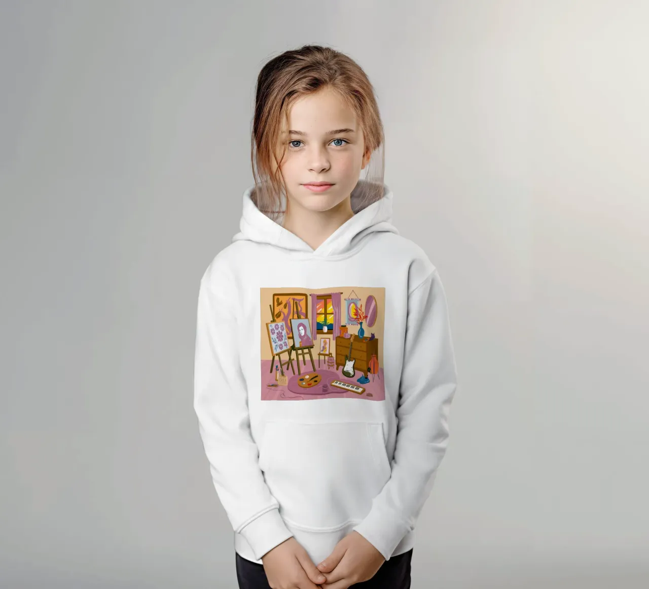 Atelier Chromatic Creation kids hoodie by Prism Ritual