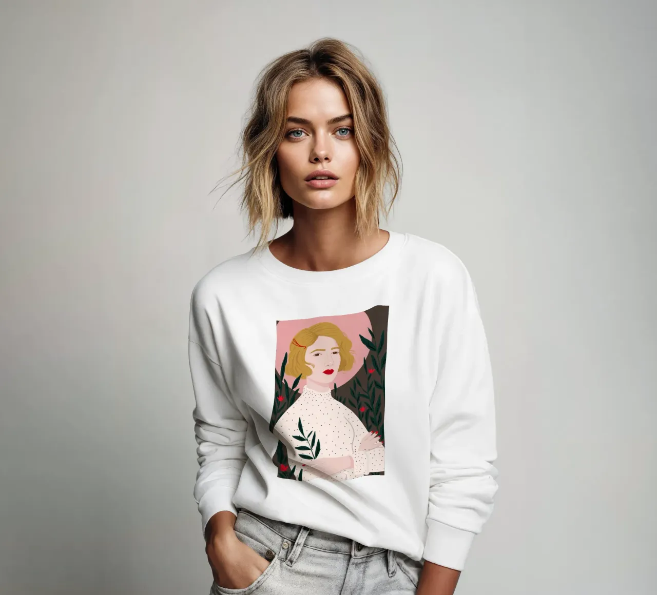 Sguardo poetico botanico felpa da Veil Maya