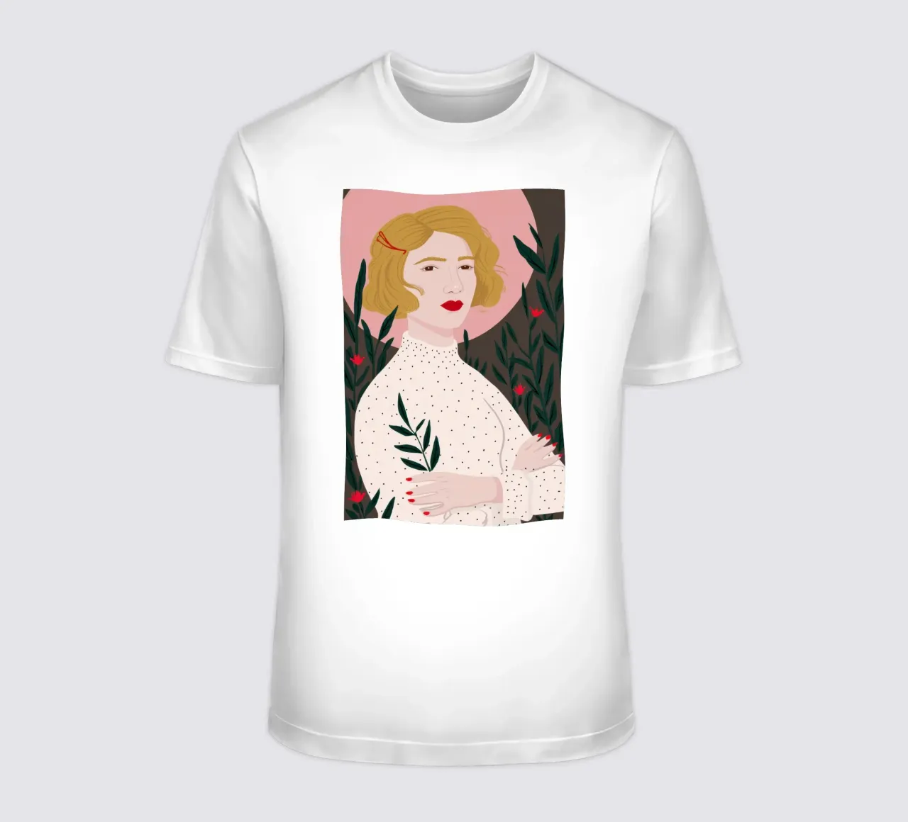 Sguardo poetico botanico t-shirt da Veil Maya