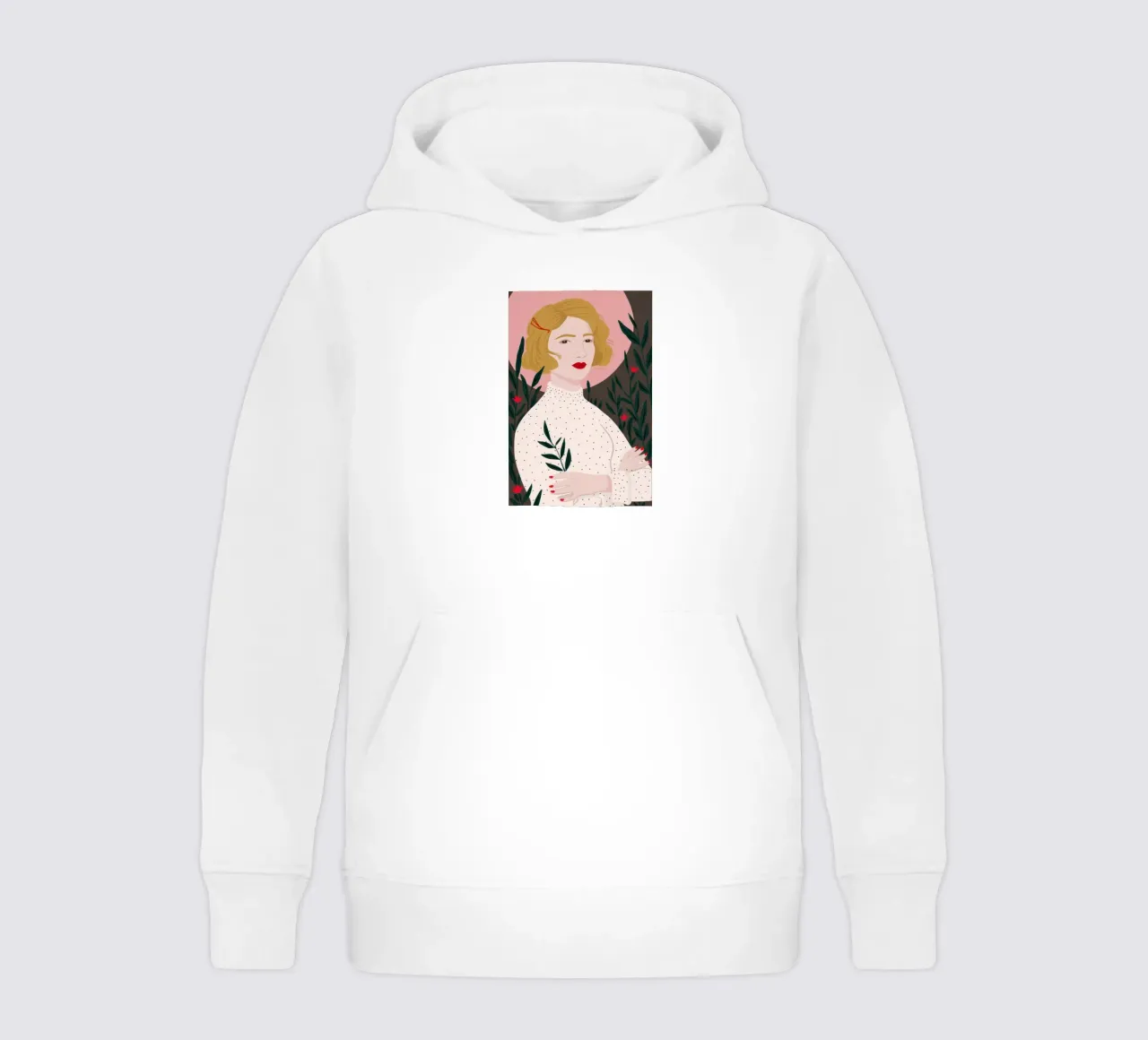 Sguardo poetico botanico felpa bambino con cappuccio da Veil Maya