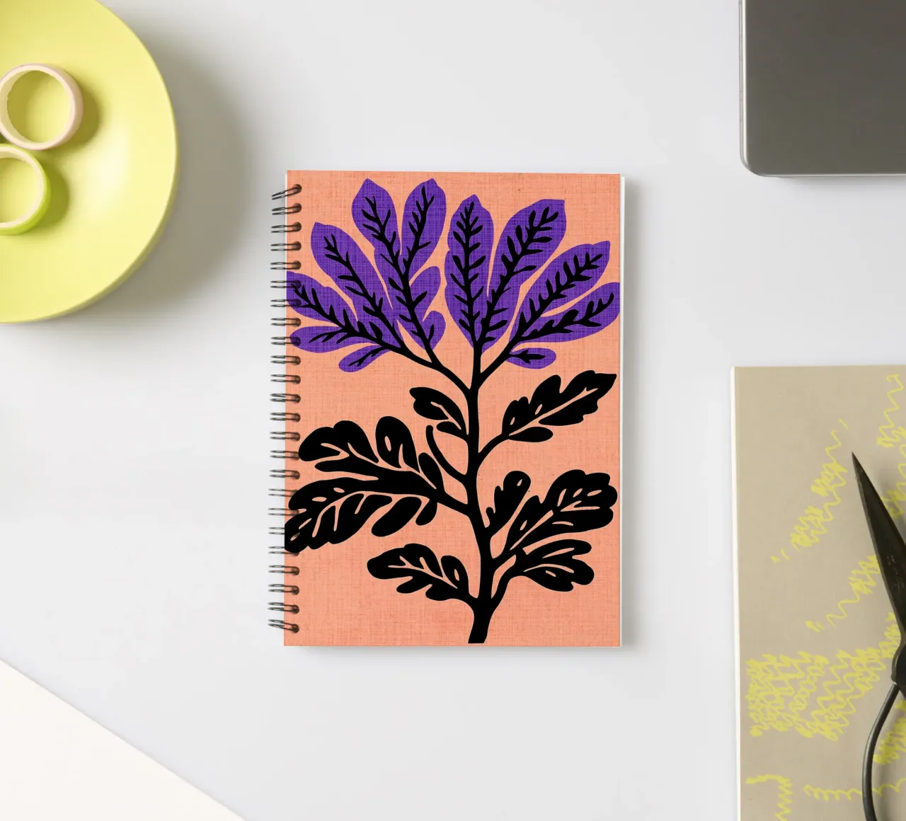 Peach Fuzz Nature spiral notebook by DanielDesign