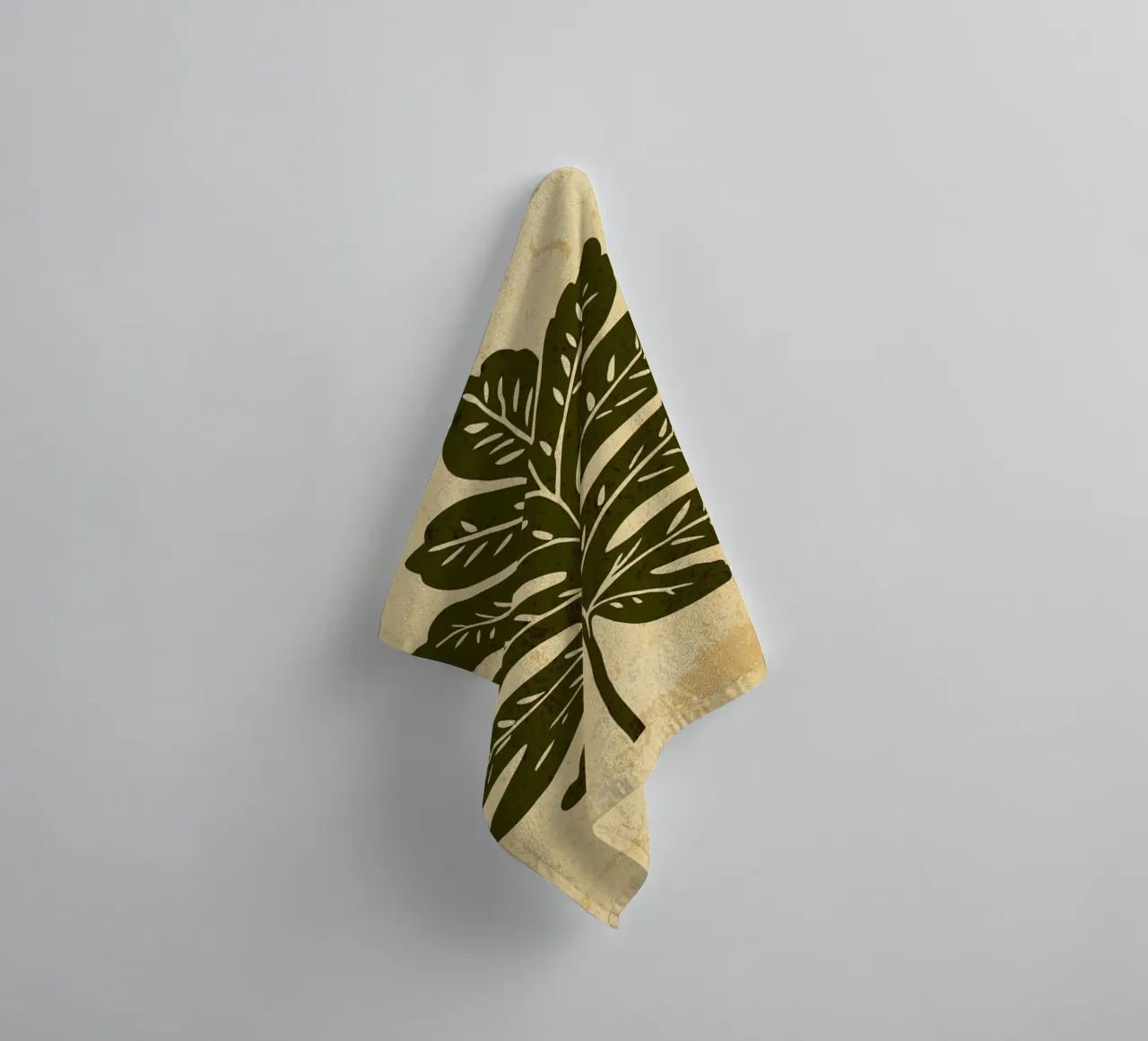 Olive Green Leaf towel by DanielDesign