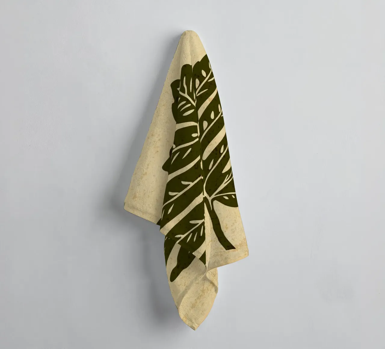 Olive Green Leaf towel by DanielDesign