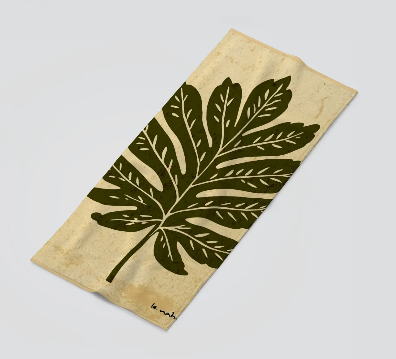 Foglia verde oliva telo mare da DanielDesign
