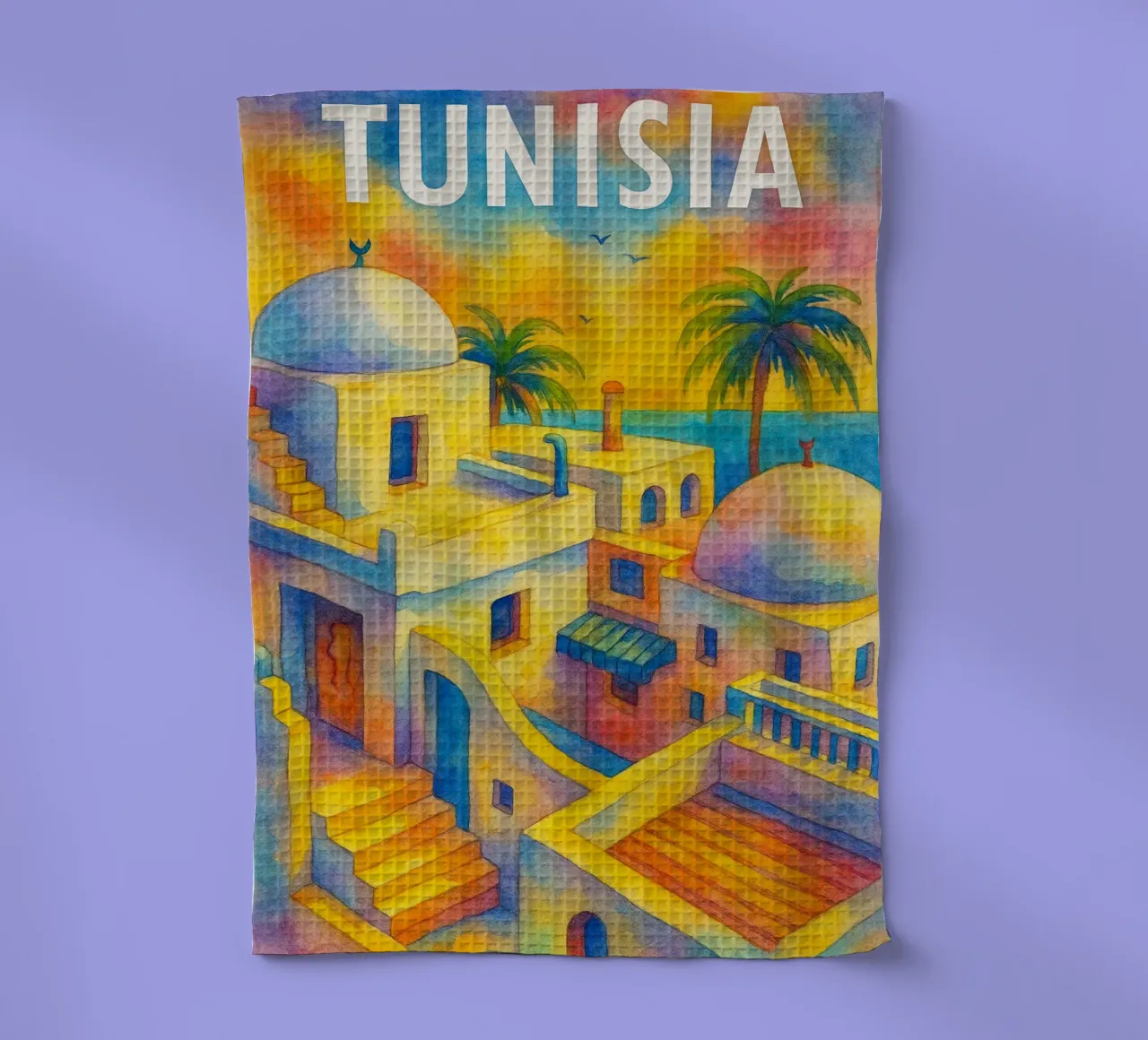 Tunisie Peinture de l'imagination torchon de Diamond