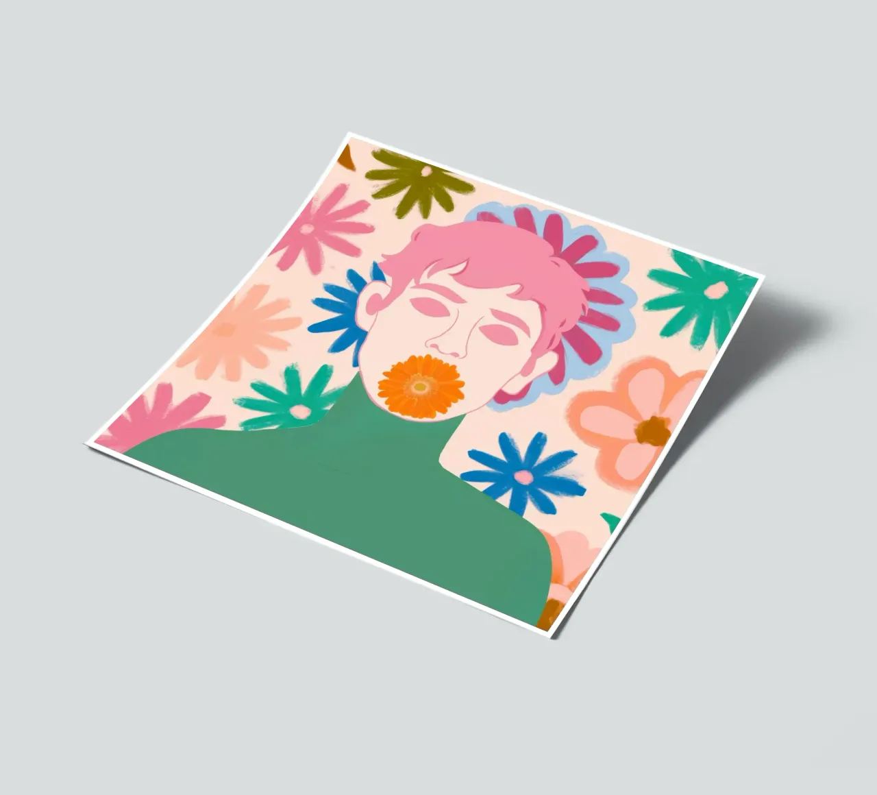 Flora Gentle Man sticker sheet by Prism Ritual