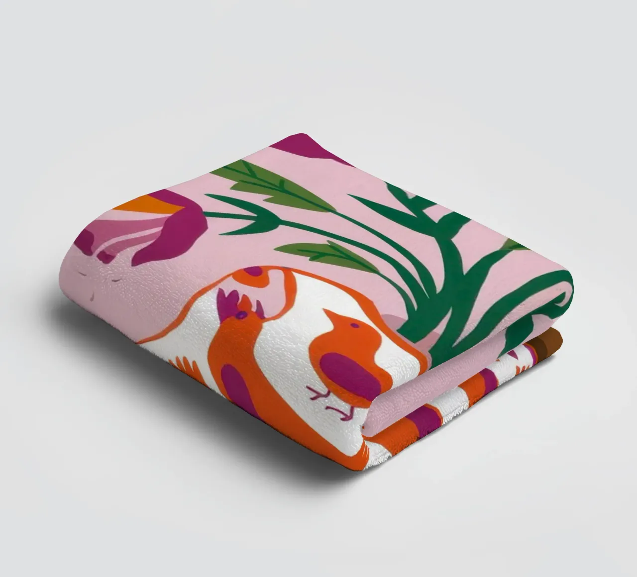 Poppies in a Patterned Vase towel by Flock Reverie