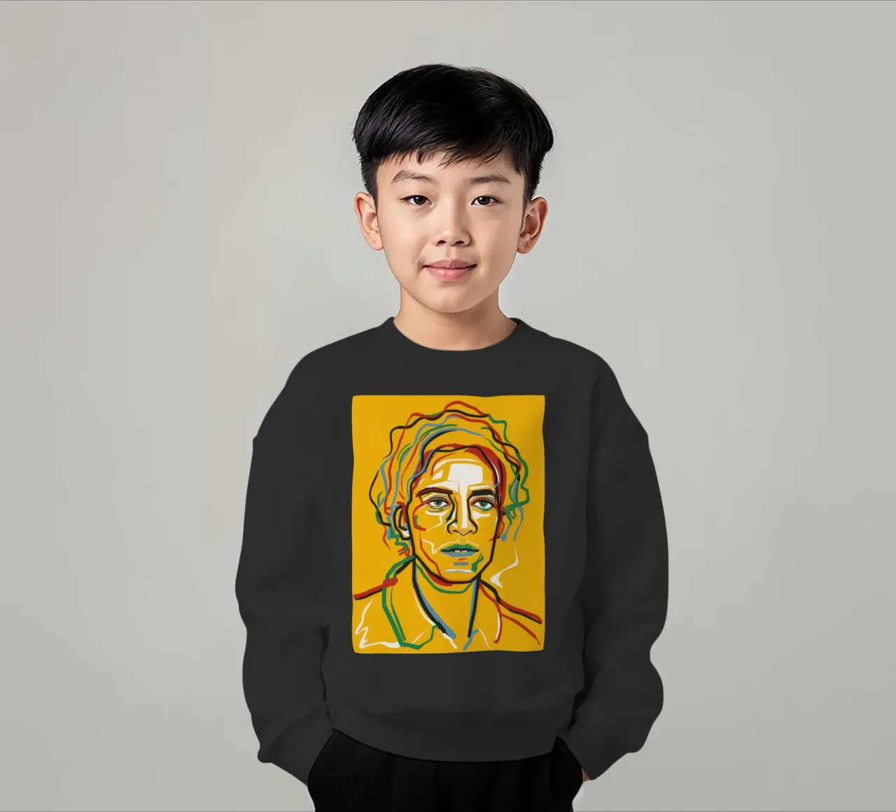 Intensità lineare cromatica felpa bambino da Veil Maya