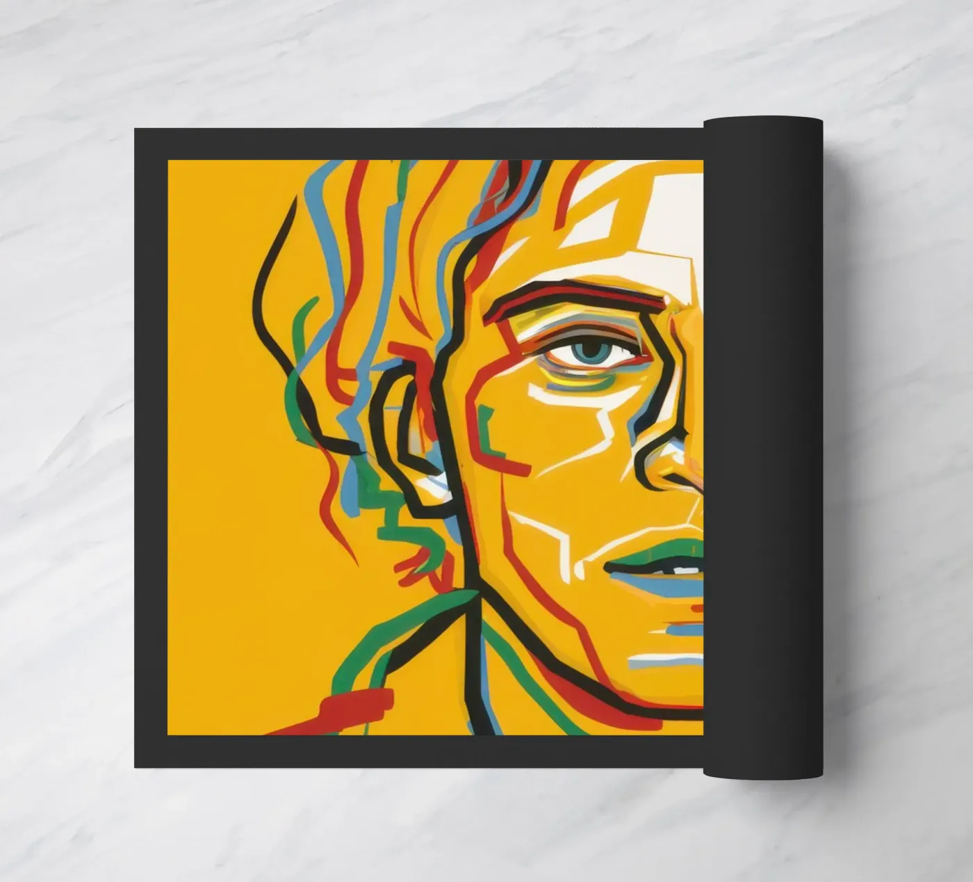 Chromatic Linear Intensity doormat by Veil Maya