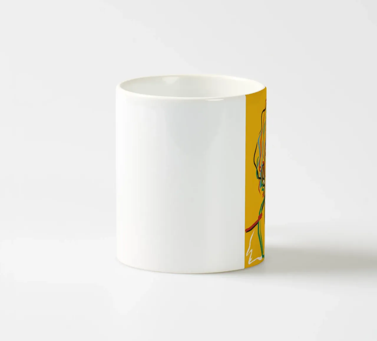 Intensità lineare cromatica tazza in ceramica da Veil Maya
