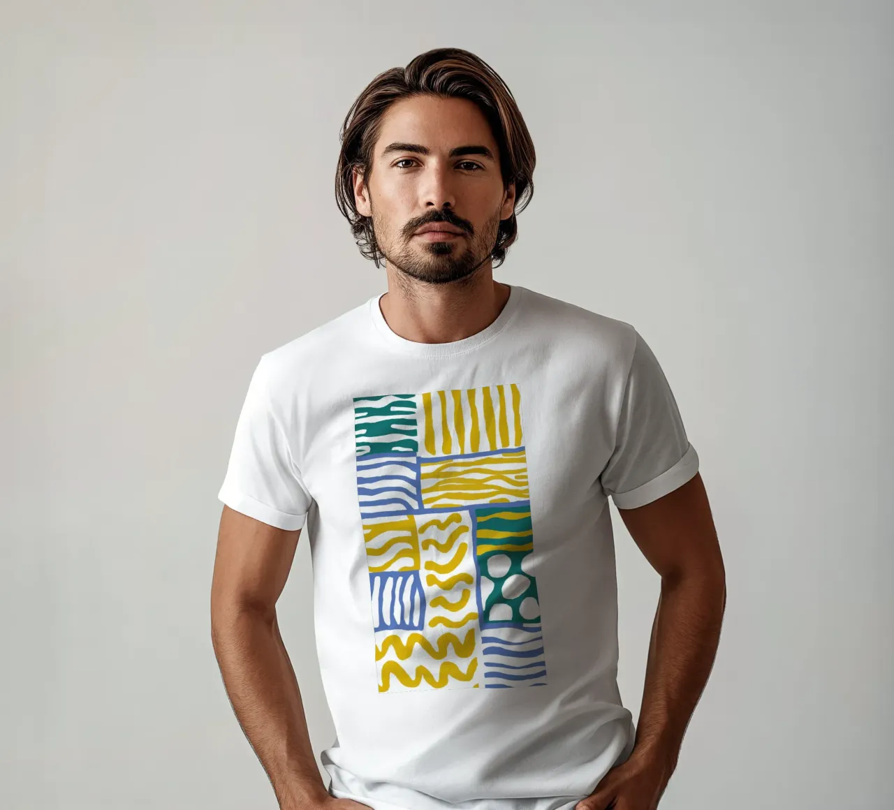 Coastal Pattern Medley t-shirt by Flock Reverie