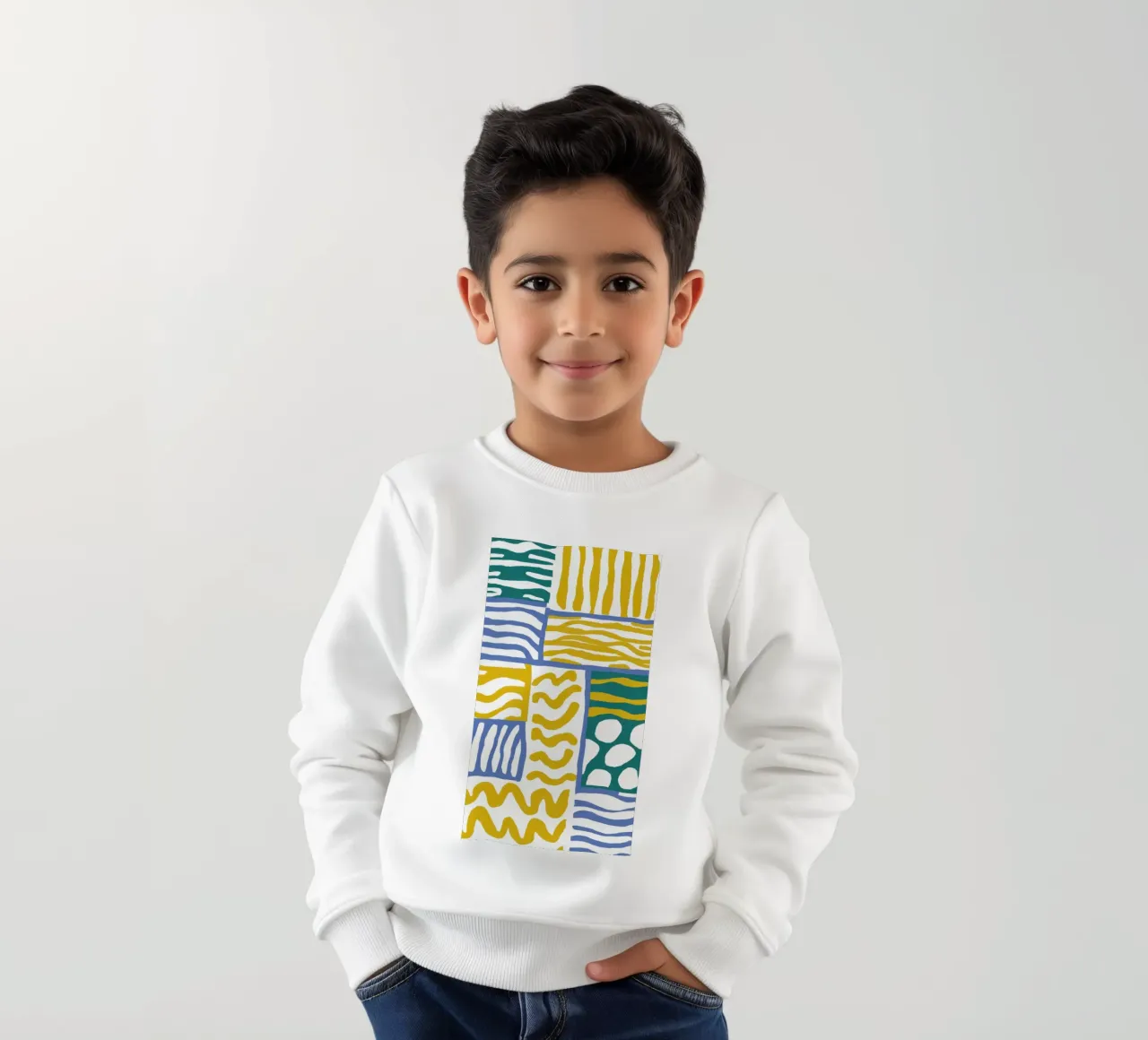 Medley mit Küstenmustern Kinder Sweatshirt von Flock Reverie