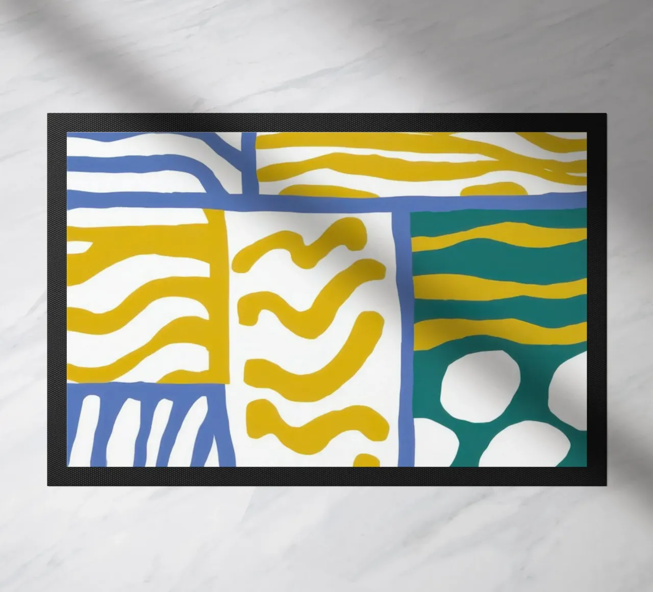 Coastal Pattern Medley doormat by Flock Reverie