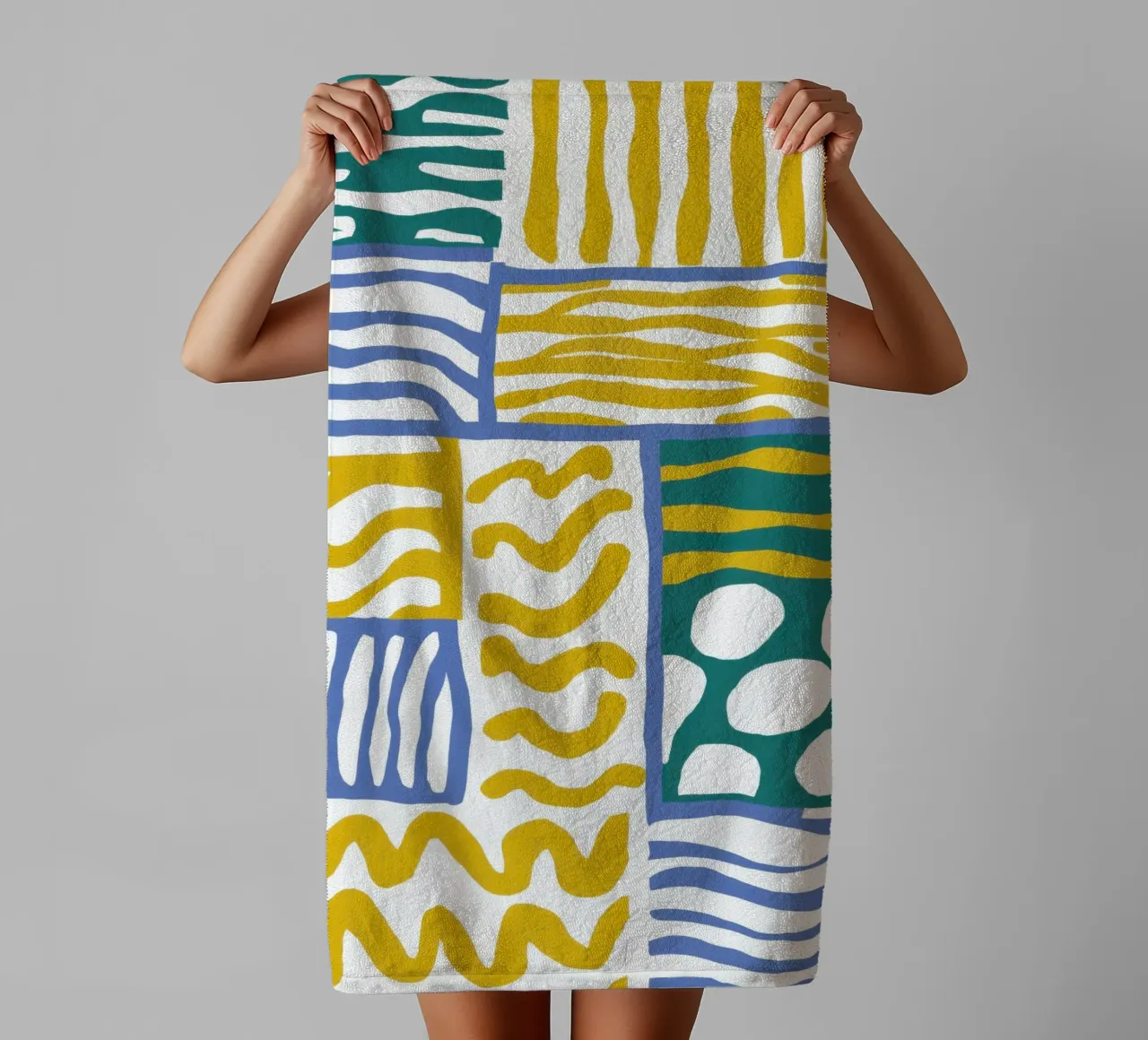 Coastal Pattern Medley towel by Flock Reverie
