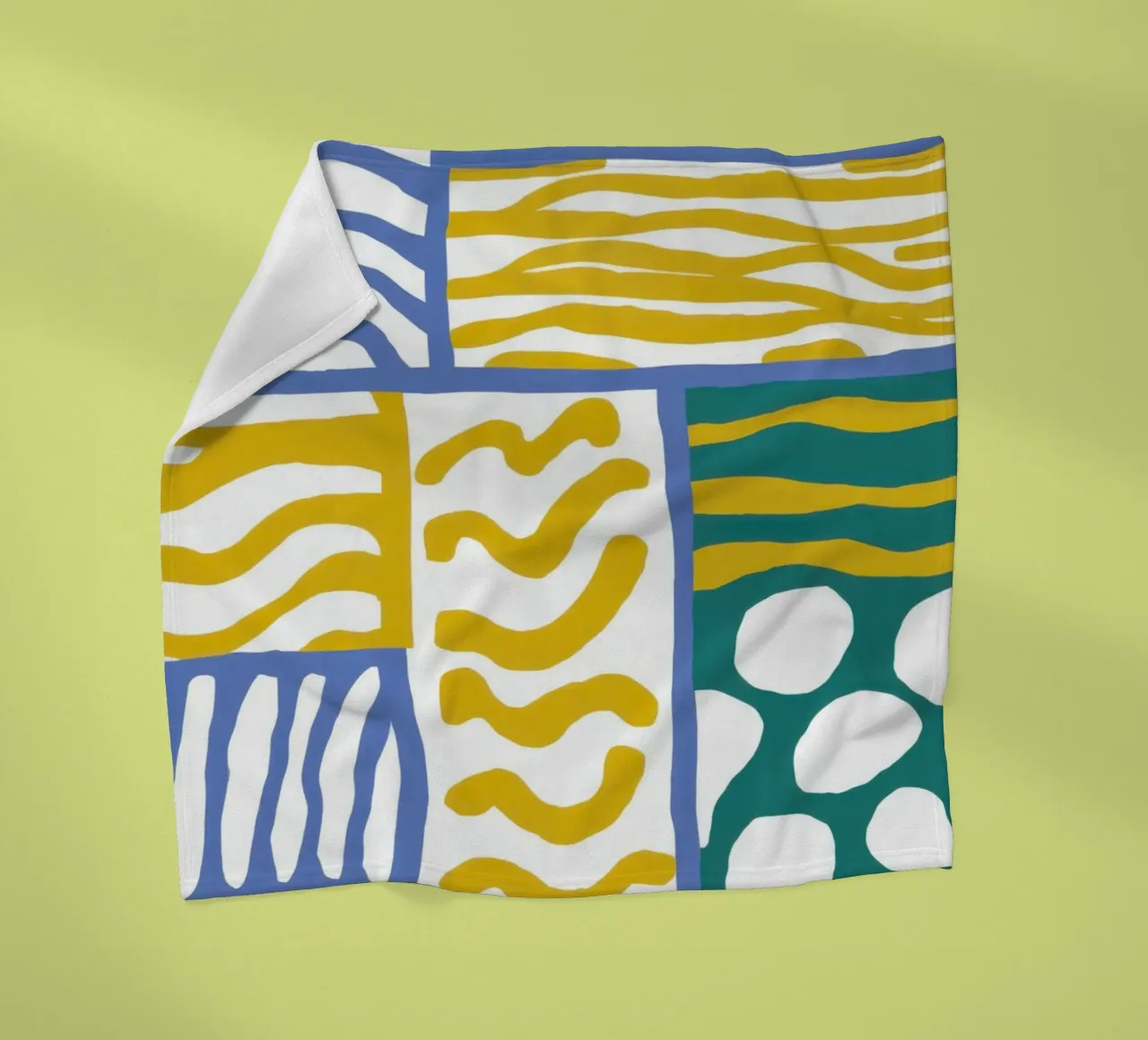 Coastal Pattern Medley fleece blanket by Flock Reverie