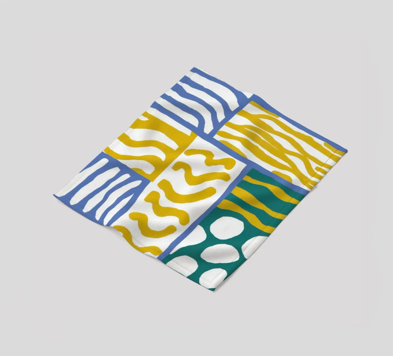 Coastal Pattern Medley fleece blanket by Flock Reverie