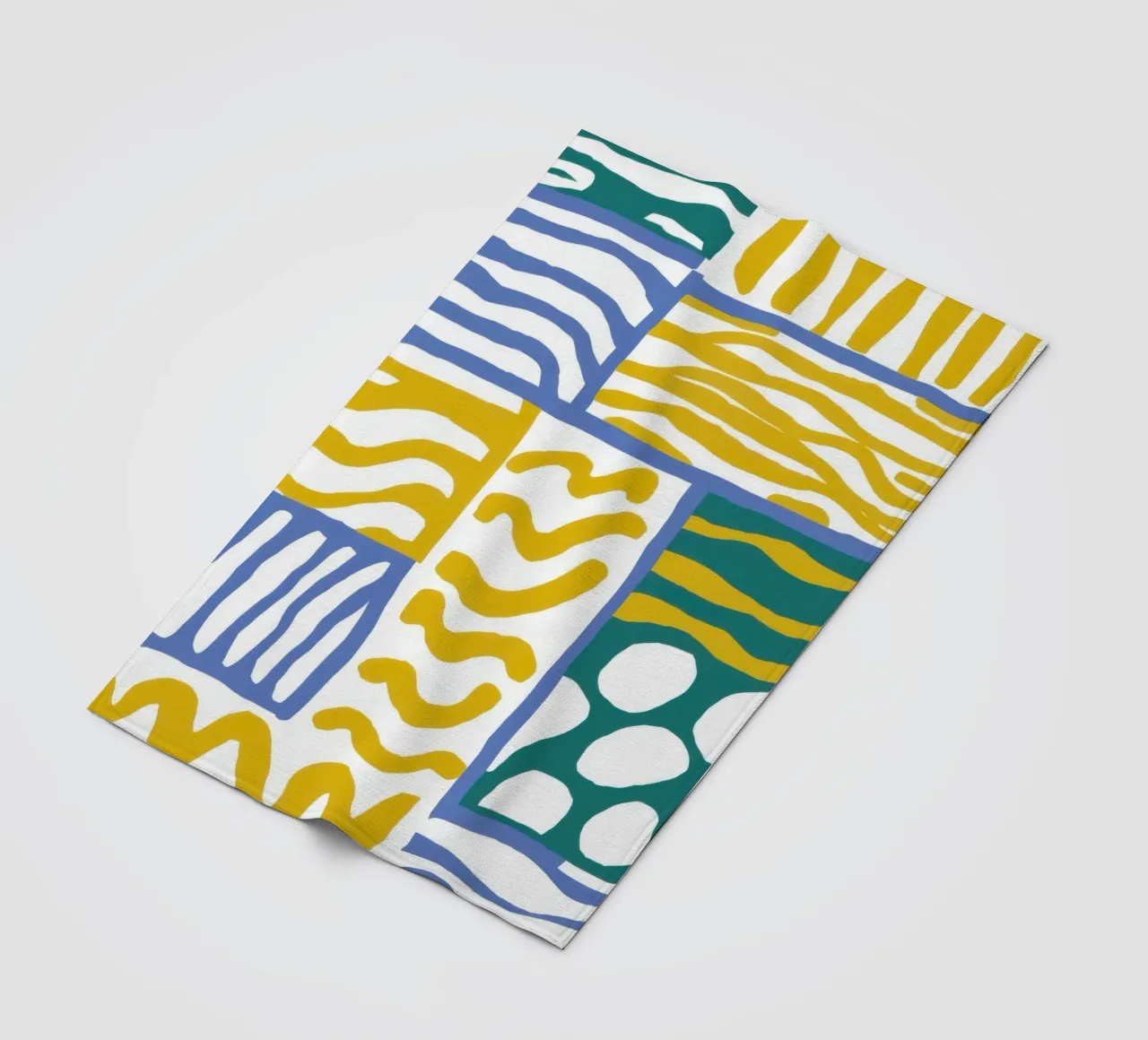 Coastal Pattern Medley fleece blanket by Flock Reverie