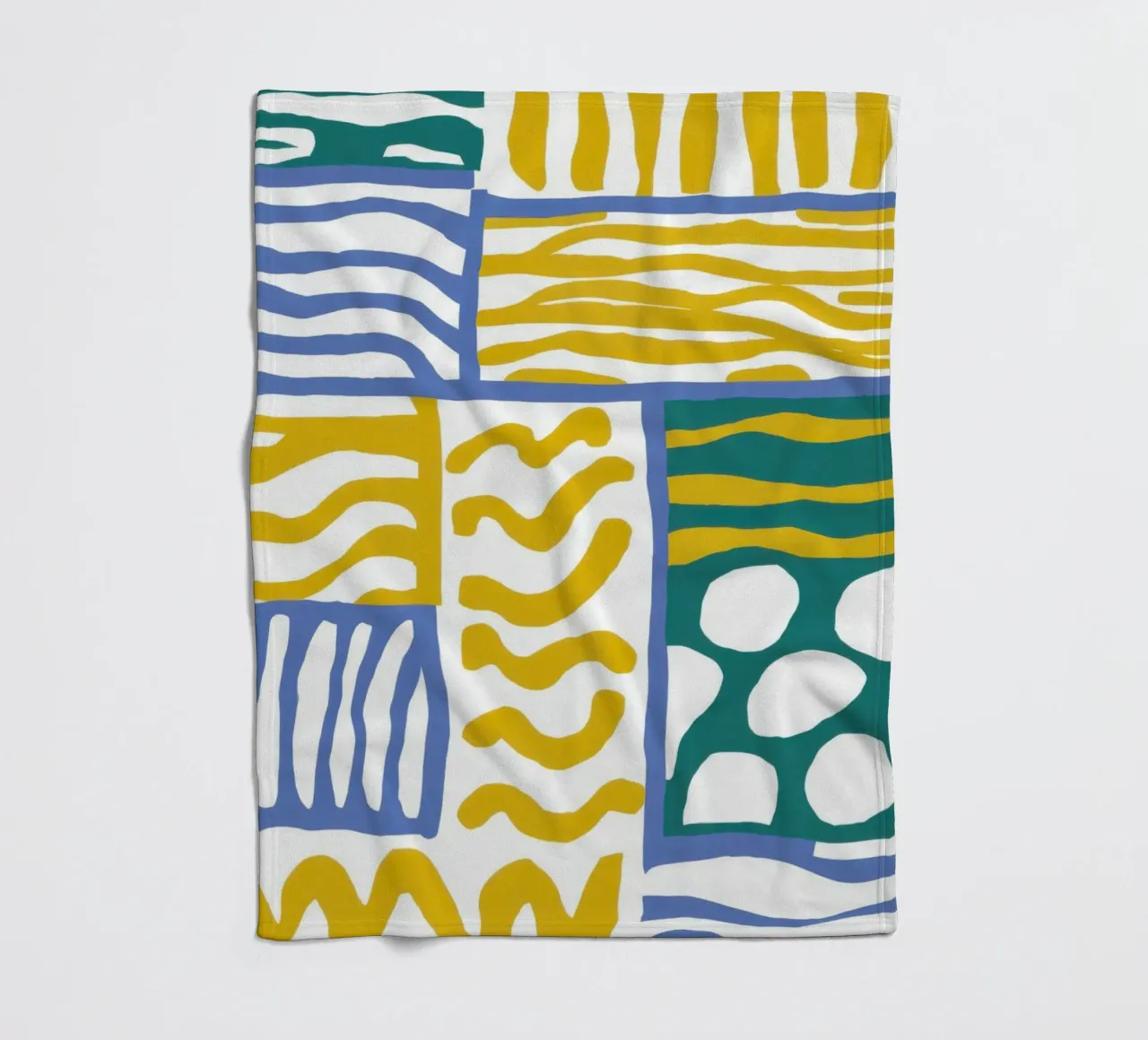 Coastal Pattern Medley fleece blanket by Flock Reverie